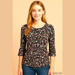 Karl Lagerfeld floral print Long-Sleeve top size small